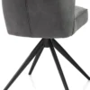 Bell, eetkamerstoel - steelbrown frame - draaibaar - relax - pocket - stof Calabria - Antraciet