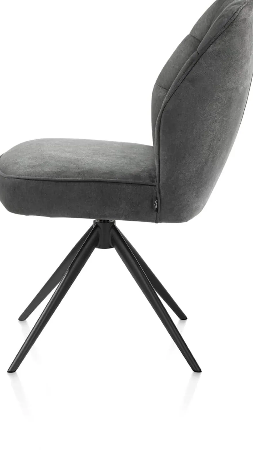 Bell, eetkamerstoel - steelbrown frame - draaibaar - relax - pocket - stof Calabria - Antraciet