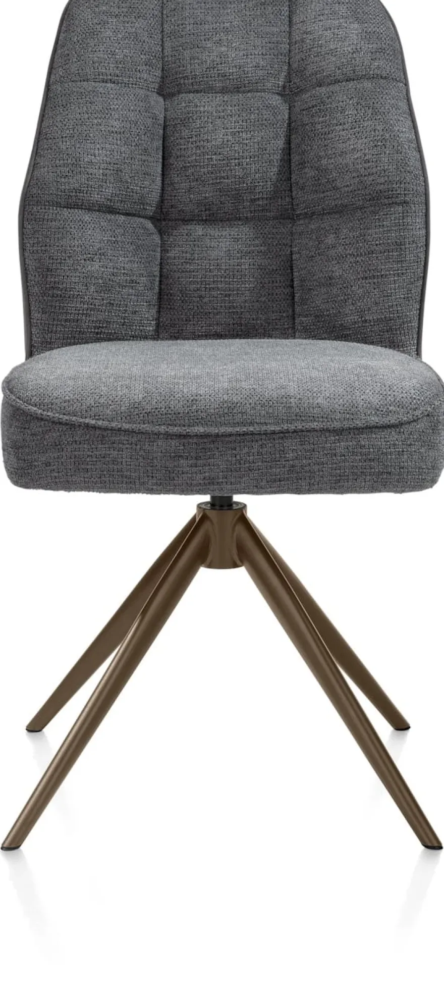 Bell, eetkamerstoel - steelbrown frame - draaibaar - relax - pocket - combi Calabria/Vada - Antraciet
