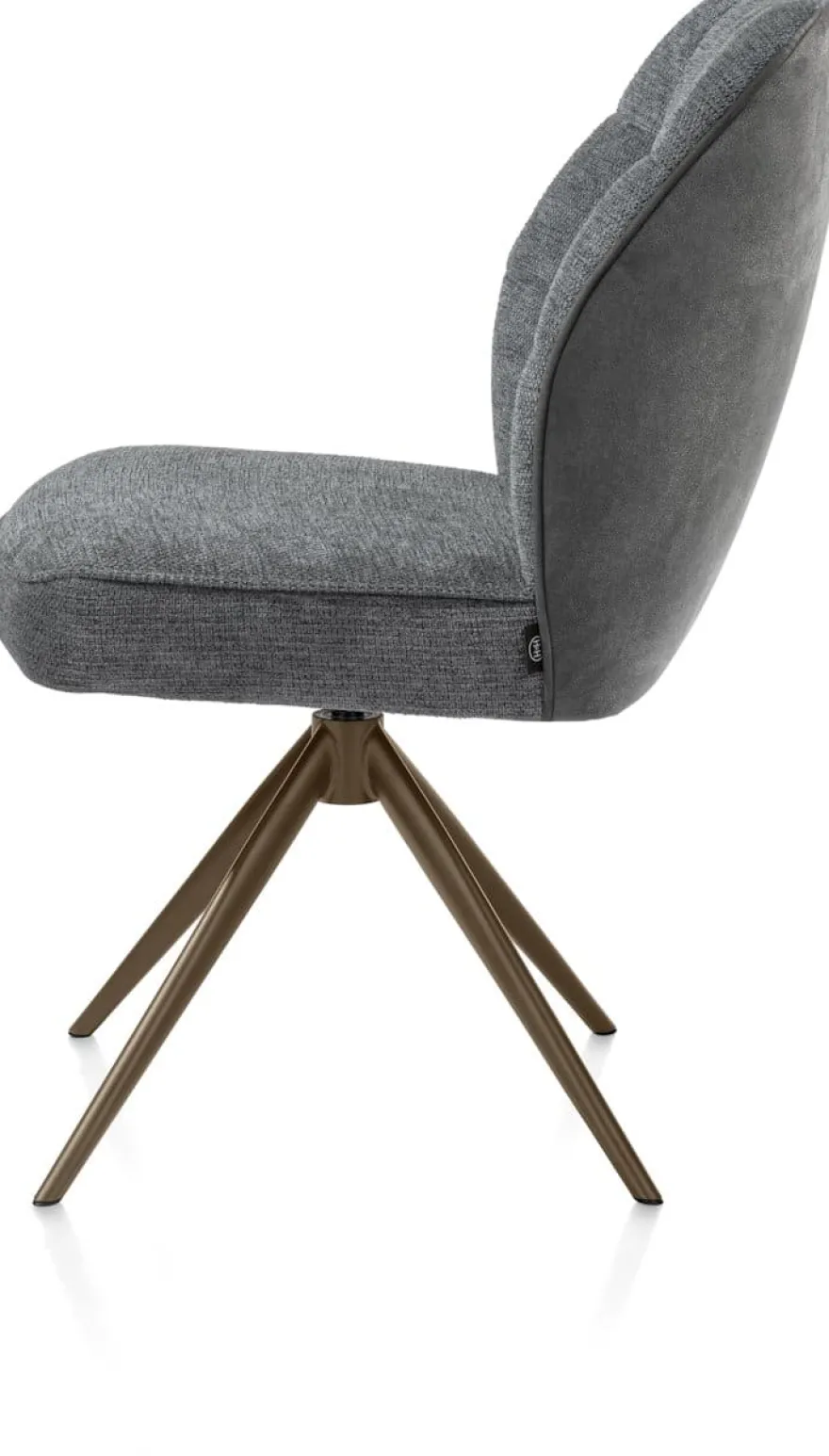 Bell, eetkamerstoel - steelbrown frame - draaibaar - relax - pocket - combi Calabria/Vada - Antraciet