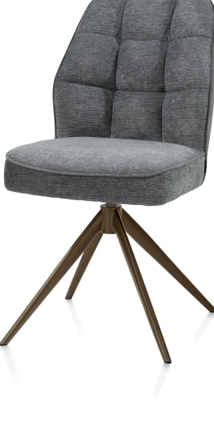 Bell, eetkamerstoel - steelbrown frame - draaibaar - relax - pocket - combi Calabria/Vada - Antraciet