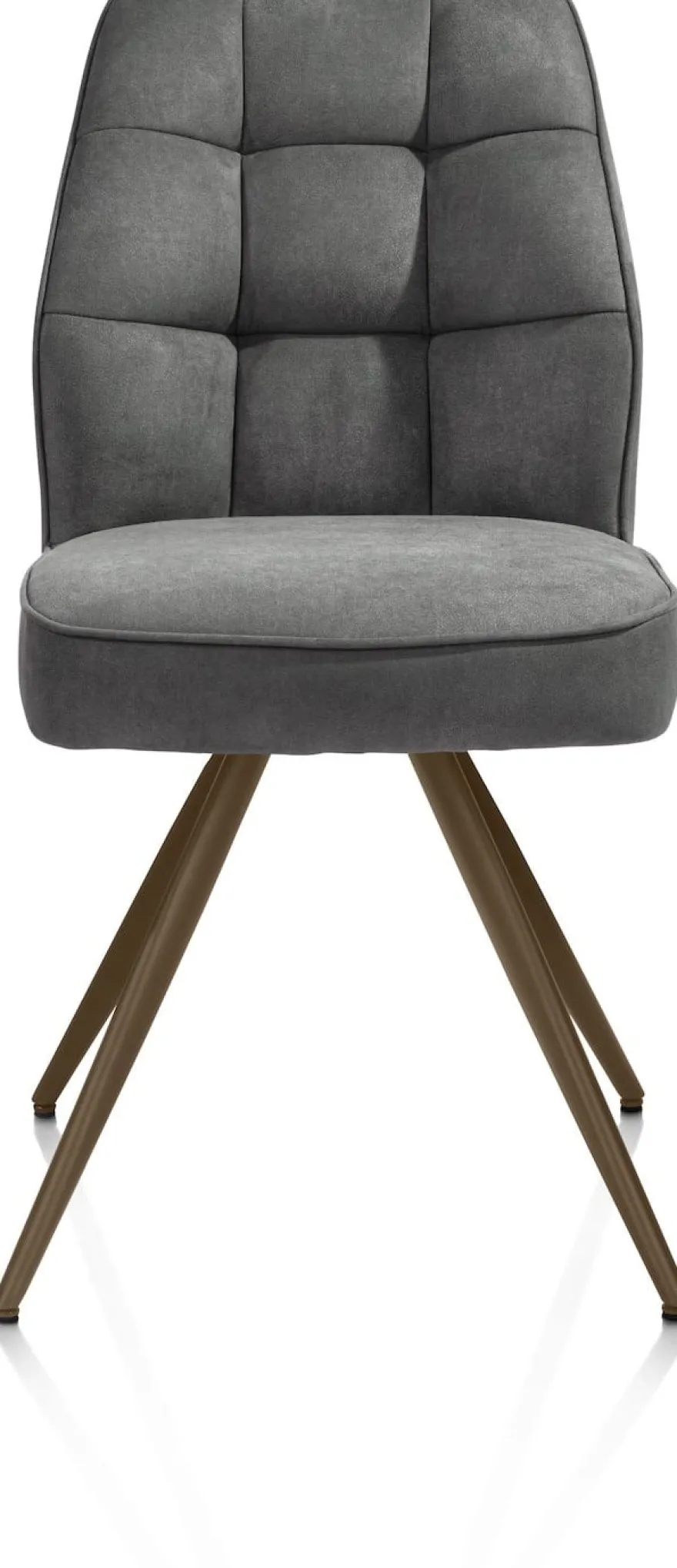 Bell, eetkamerstoel - steelbrown frame - pocket - stof Calabria - Antraciet
