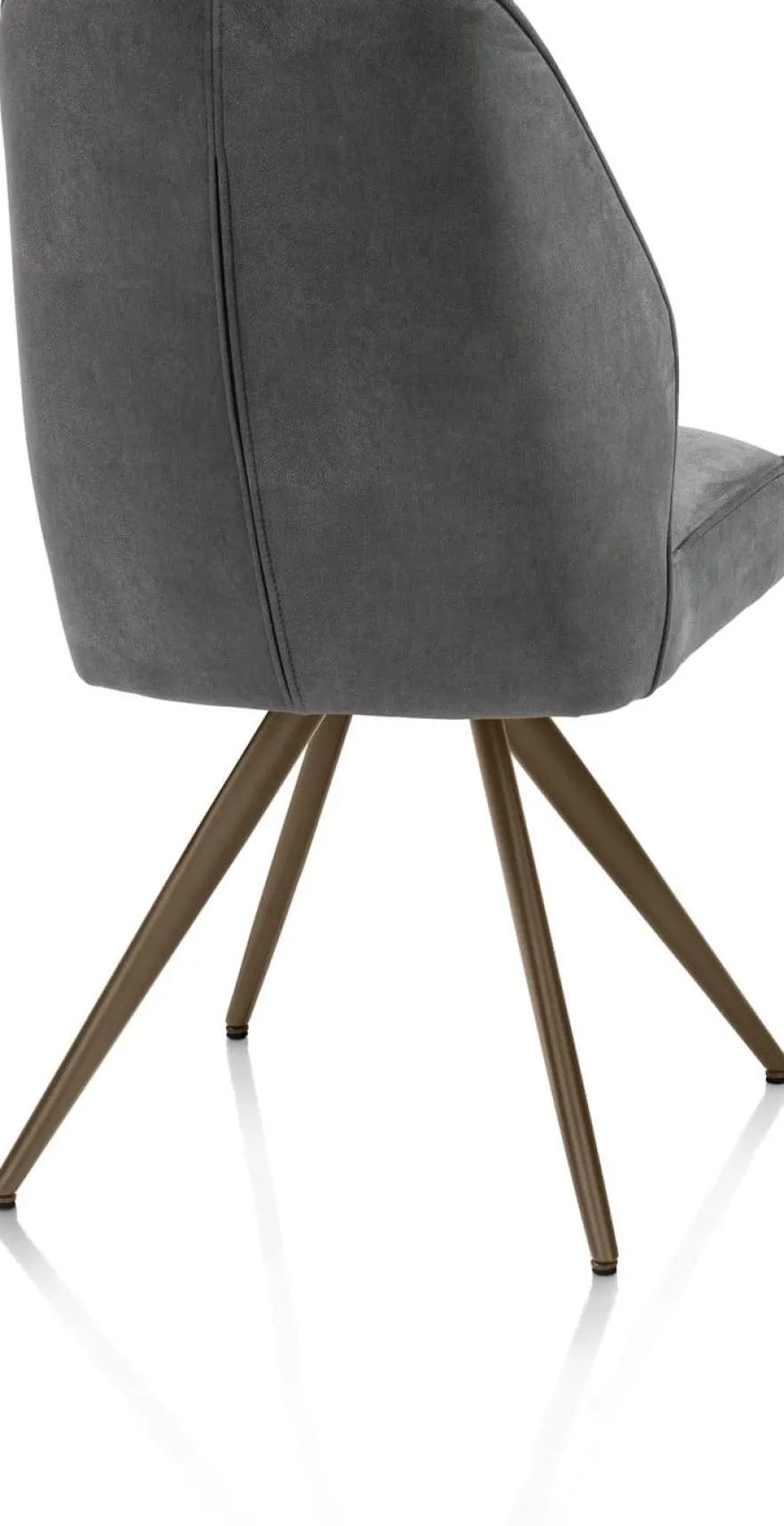 Bell, eetkamerstoel - steelbrown frame - pocket - stof Calabria - Antraciet