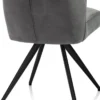 Bell, eetkamerstoel - zwart frame - pocket - stof Calabria - Antraciet