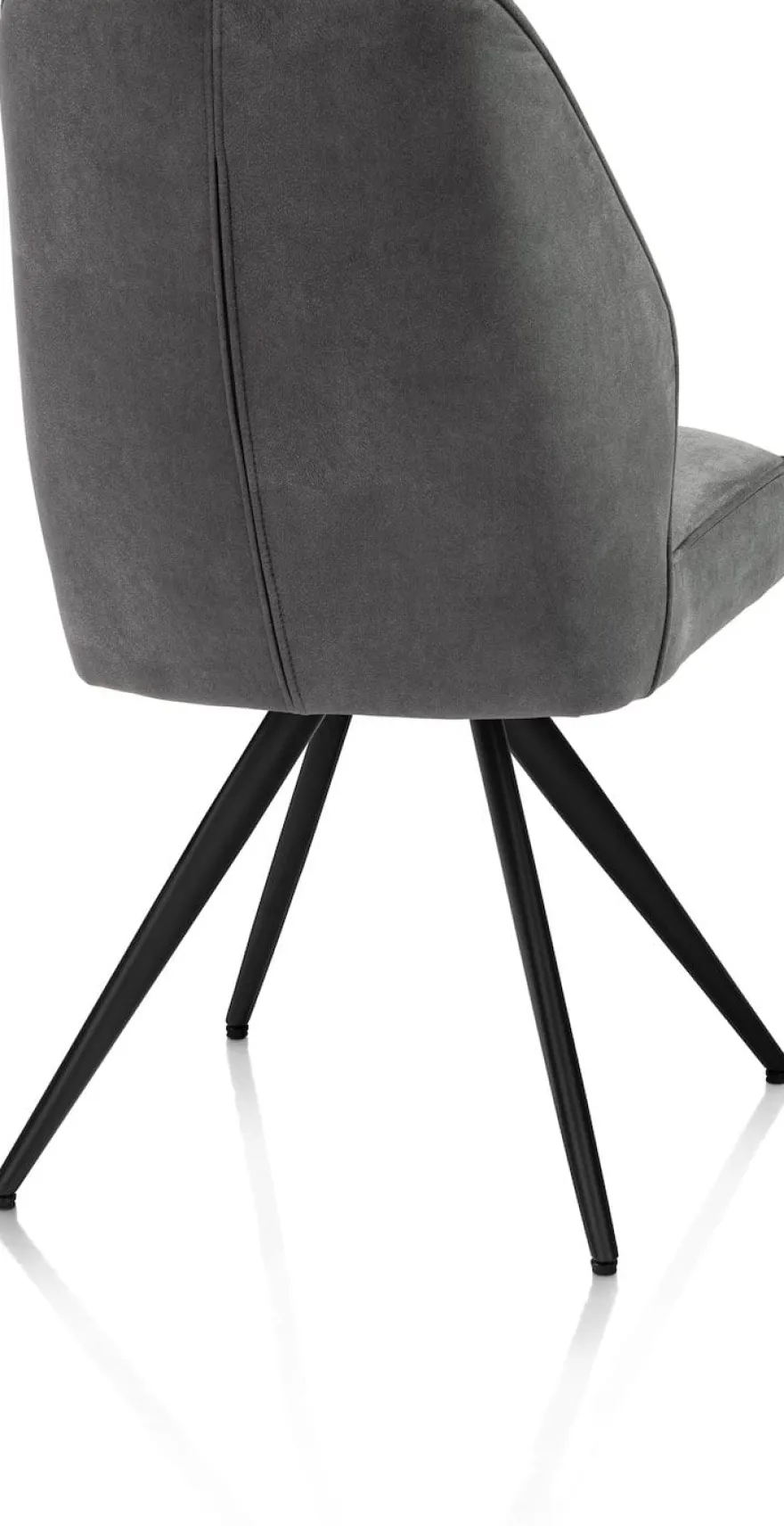 Bell, eetkamerstoel - zwart frame - pocket - stof Calabria - Antraciet