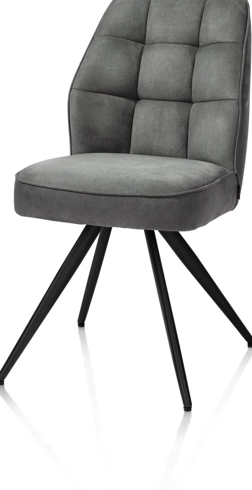 Bell, eetkamerstoel - zwart frame - pocket - stof Calabria - Antraciet