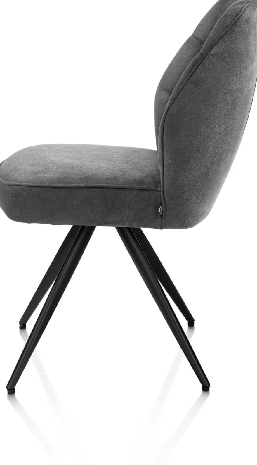 Bell, eetkamerstoel - zwart frame - pocket - stof Calabria - Antraciet
