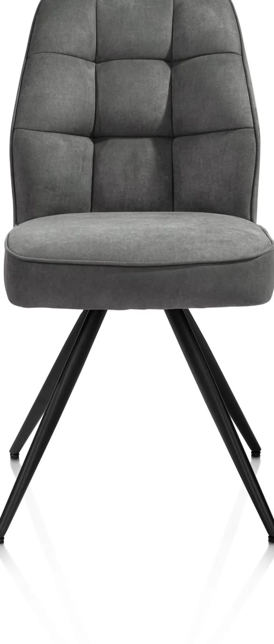 Bell, eetkamerstoel - zwart frame - pocket - stof Calabria - Antraciet