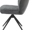 Bell, eetkamerstoel - zwart frame - draaibaar - pocket - combi Calabria/Vada - Antraciet
