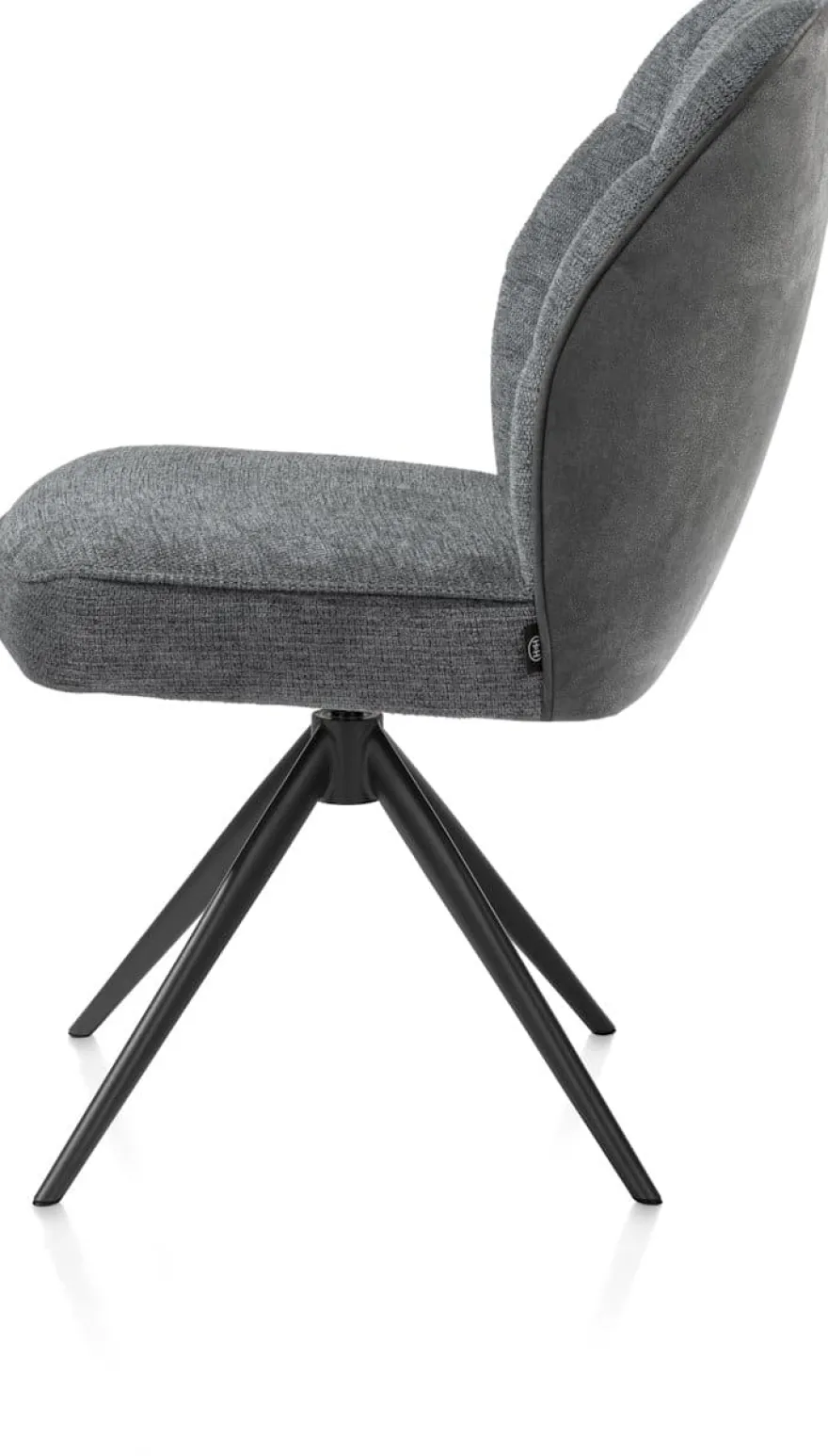 Bell, eetkamerstoel - zwart frame - draaibaar - pocket - combi Calabria/Vada - Antraciet