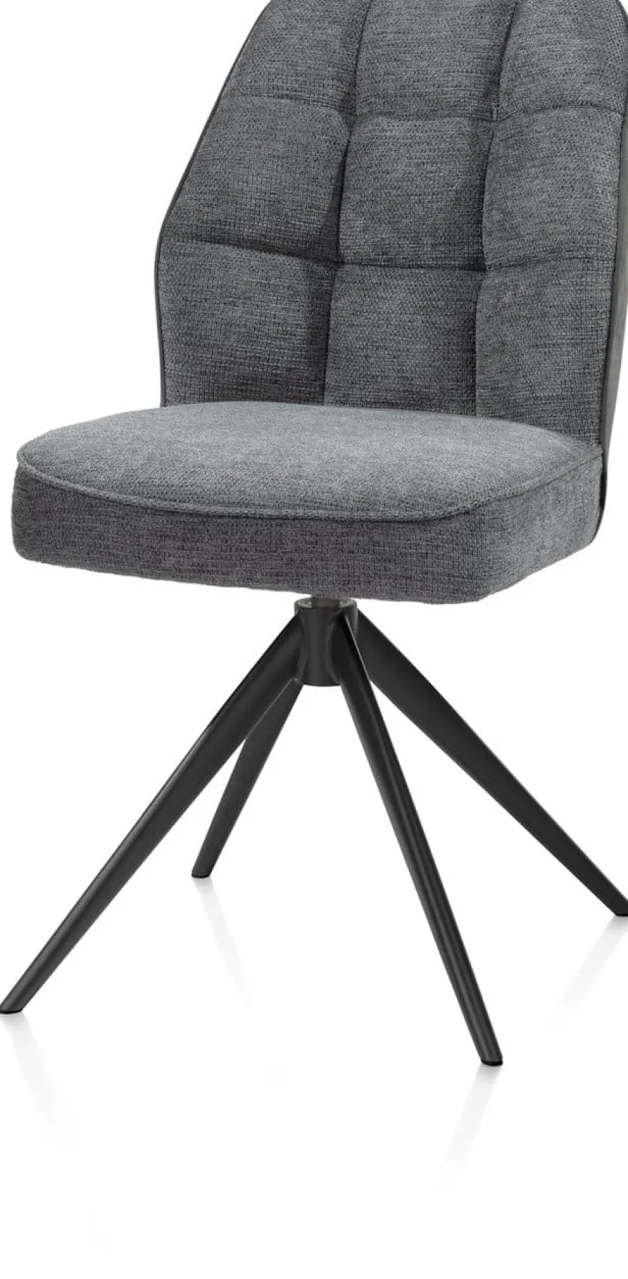 Bell, eetkamerstoel - zwart frame - draaibaar - pocket - combi Calabria/Vada - Antraciet