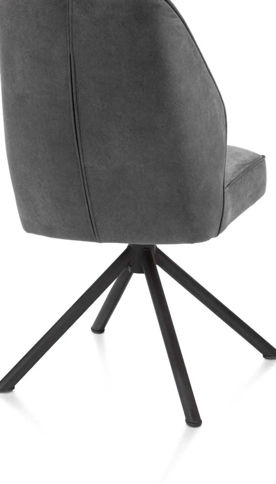 Bell, eetkamerstoel - zwart frame recht - draaibaar - pocket - stof Calabria - Antraciet