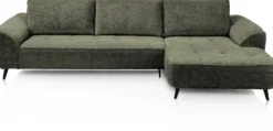 Belluno, 3-zits arm links + longchair rechts + flex - Groen