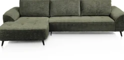 Belluno, 3-zits arm rechts + longchair links + flex - Groen