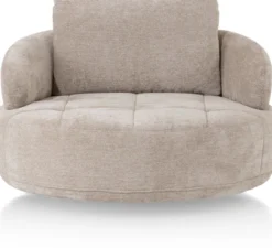 Borgia, draaifauteuil - rond 130 cm - Champagne