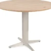 Caletta, bartafel rond 120 cm. - eiken blad - centrale teenpoot crème - Natural