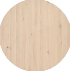 Caletta, bartafel rond 120 cm. - eiken blad - centrale teenpoot crème - Natural