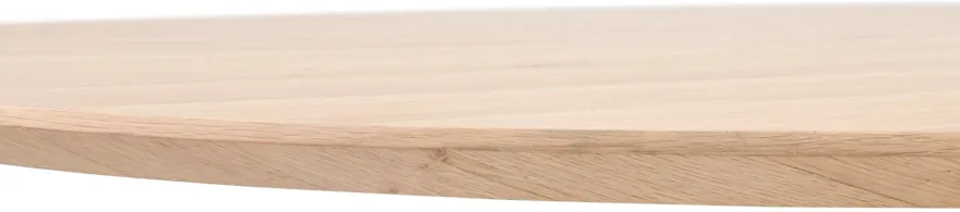 Caletta, bartafel rond 120 cm. - eiken blad - centrale teenpoot crème - Natural