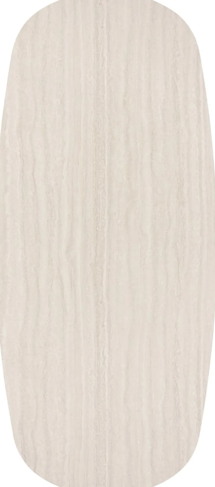Caletta, eetkamertafel ovaal 270 x 110 cm. - HPL Primo Laminato blad - centrale teenpoot crème - Travertin