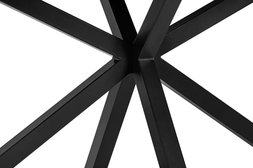Caletta, eetkamertafel ovaal 240 x 105 cm. - eiken blad - centrale kruispoot zwart - Natural