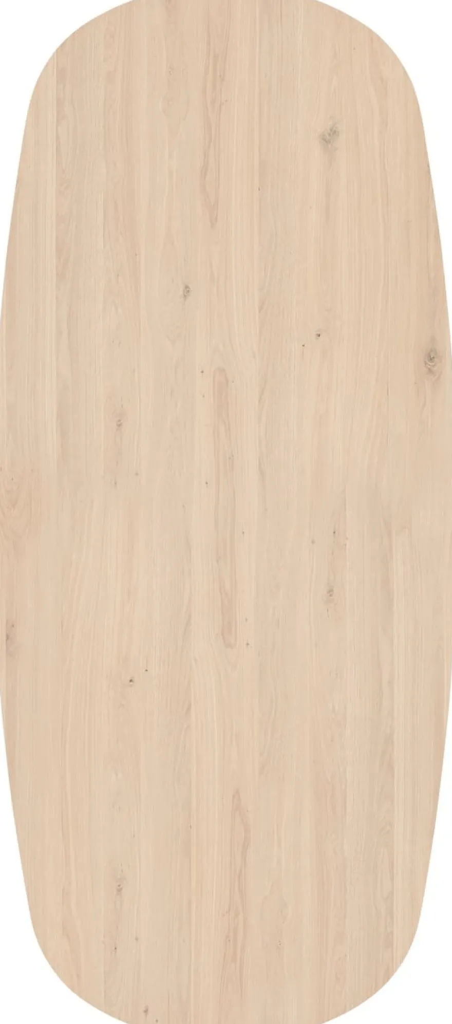 Caletta, eetkamertafel ovaal 240 x 105 cm. - eiken blad - centrale kruispoot zwart - Natural
