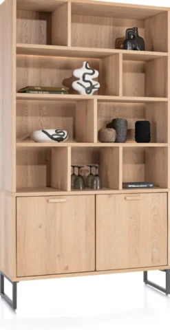 Castello, buffet 123 cm - 2-deuren + 9-niches (+ LED)