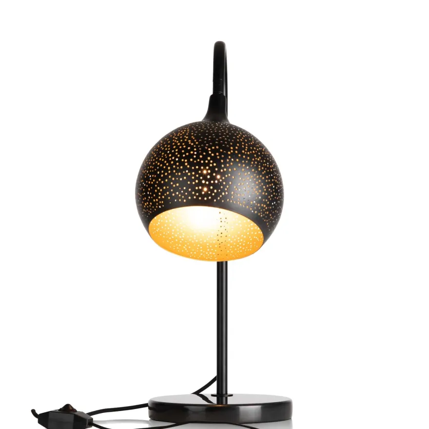 COCOmaison, Arjen tafellamp 1*E27 - Zwart/Goud
