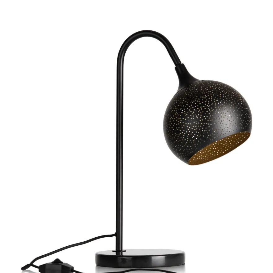COCOmaison, Arjen tafellamp 1*E27 - Zwart/Goud