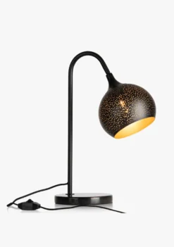 COCOmaison, Arjen tafellamp 1*E27 - Zwart/Goud