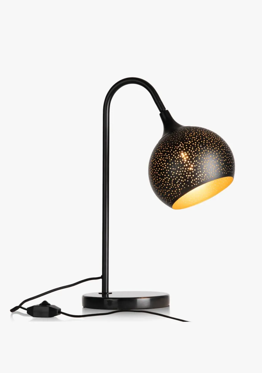 COCOmaison, Arjen tafellamp 1*E27 - Zwart/Goud