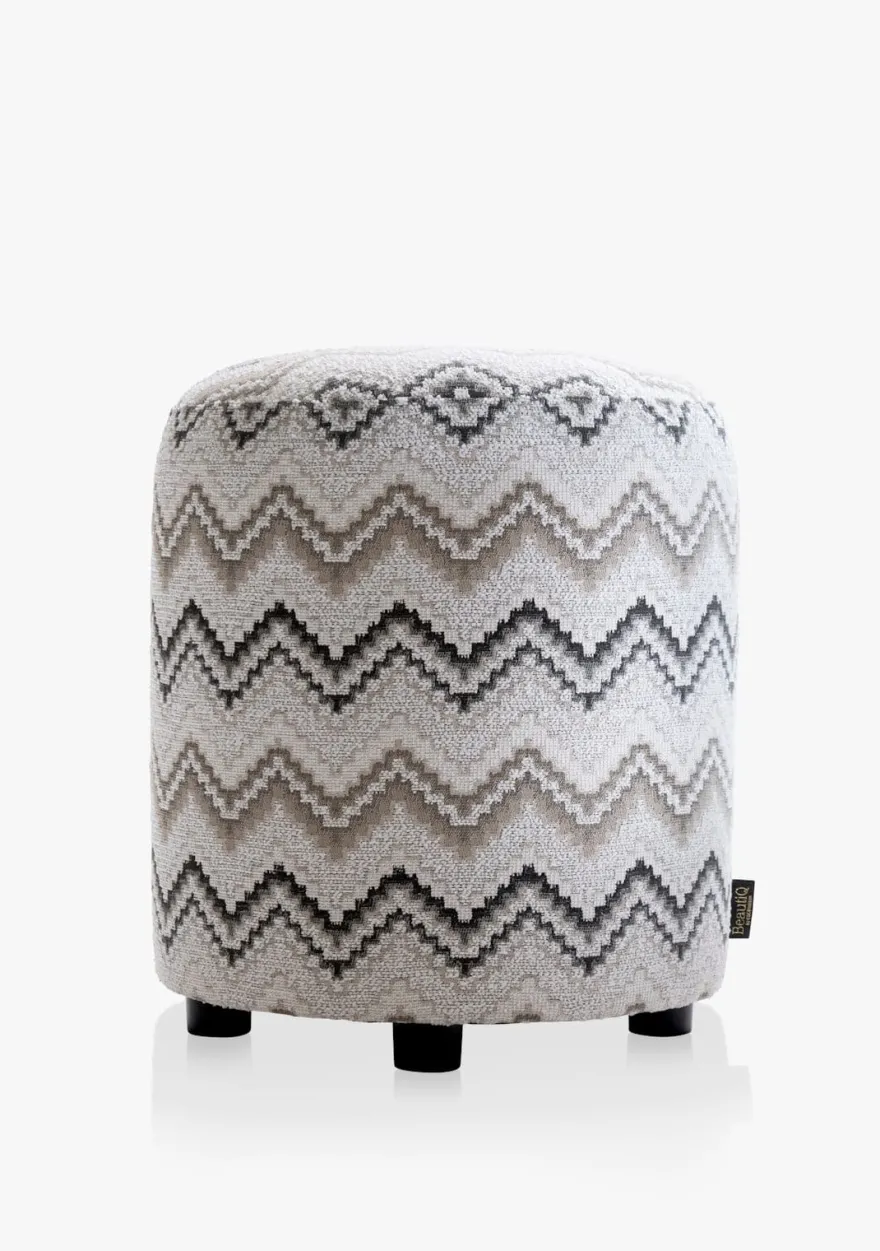 COCOmaison, BeautiQ - Lush poef - rond 42 cm - Antraciet