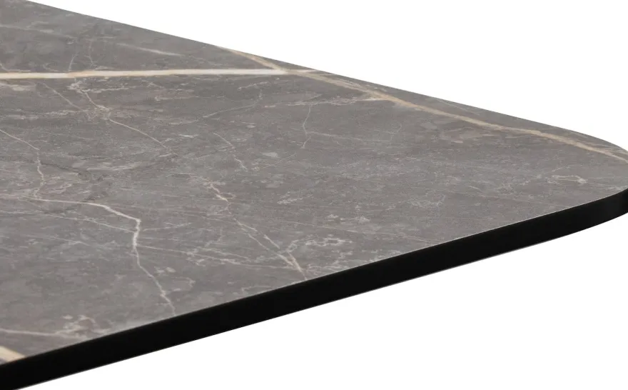 COCOmaison, Brest bartafel marble light grey 75x75cm - Zwart