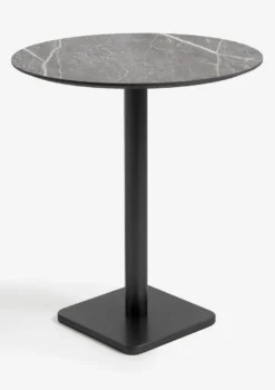COCOmaison, Brest bartafel marble light grey D80cm - Zwart