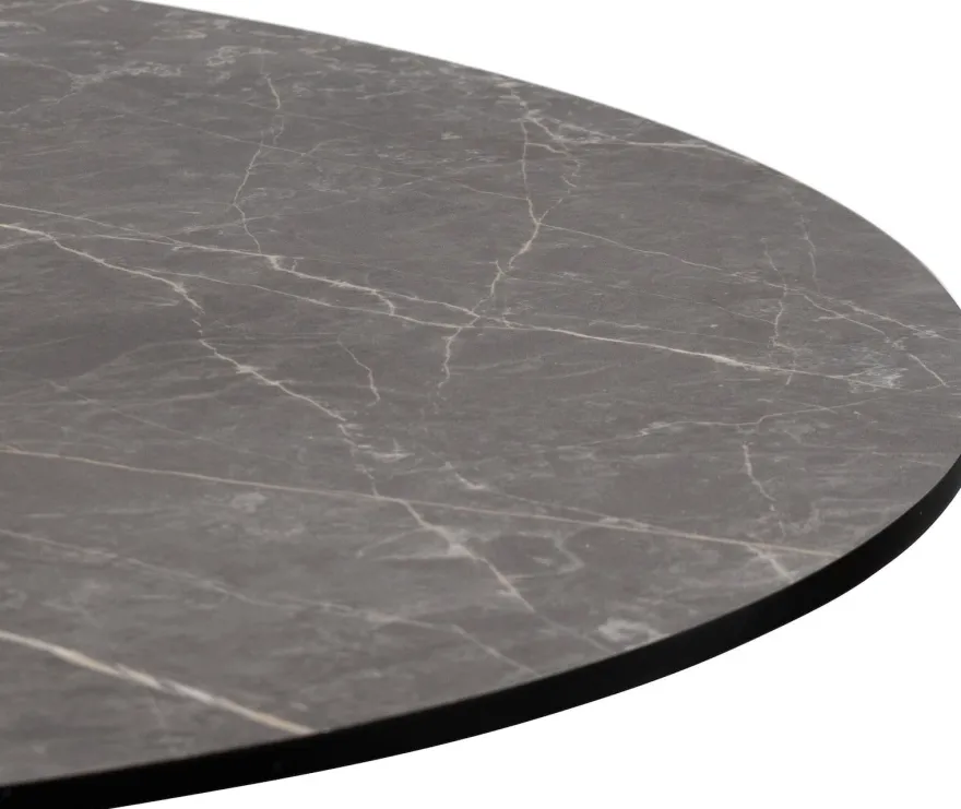 COCOmaison, Brest bartafel marble light grey D80cm - Zwart