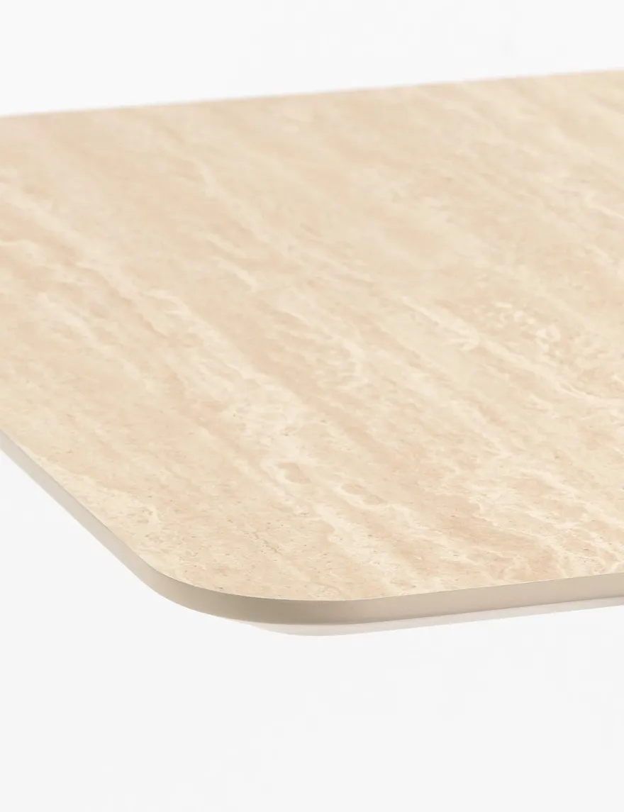 COCOmaison, Brest bartafel Travertine 75x75cm - zwart