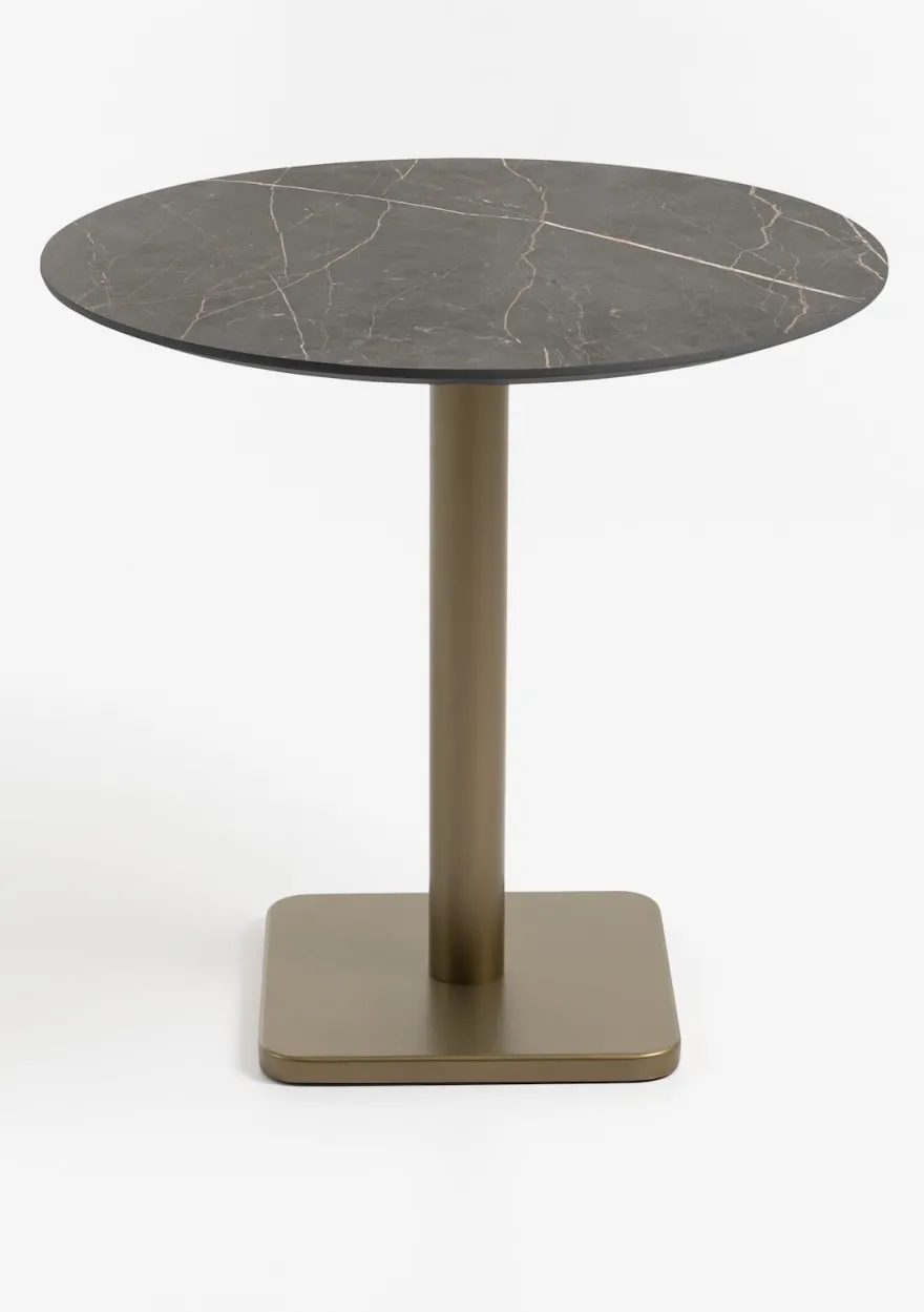 COCOmaison, Brest bistrotafel marble onyx D80cm - Goud