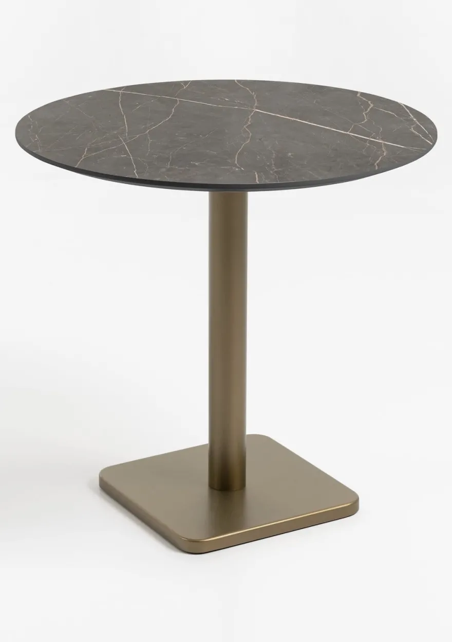 COCOmaison, Brest bistrotafel marble onyx D80cm - Goud