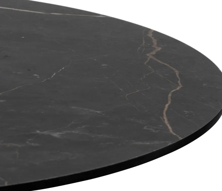 COCOmaison, Brest bistrotafel marble onyx D80cm - Goud