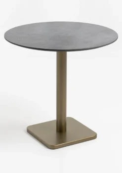 COCOmaison, Brest bistrotafel stone anthracite D80cm - zwart