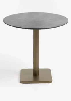 COCOmaison, Brest bistrotafel stone anthracite D80cm - zwart