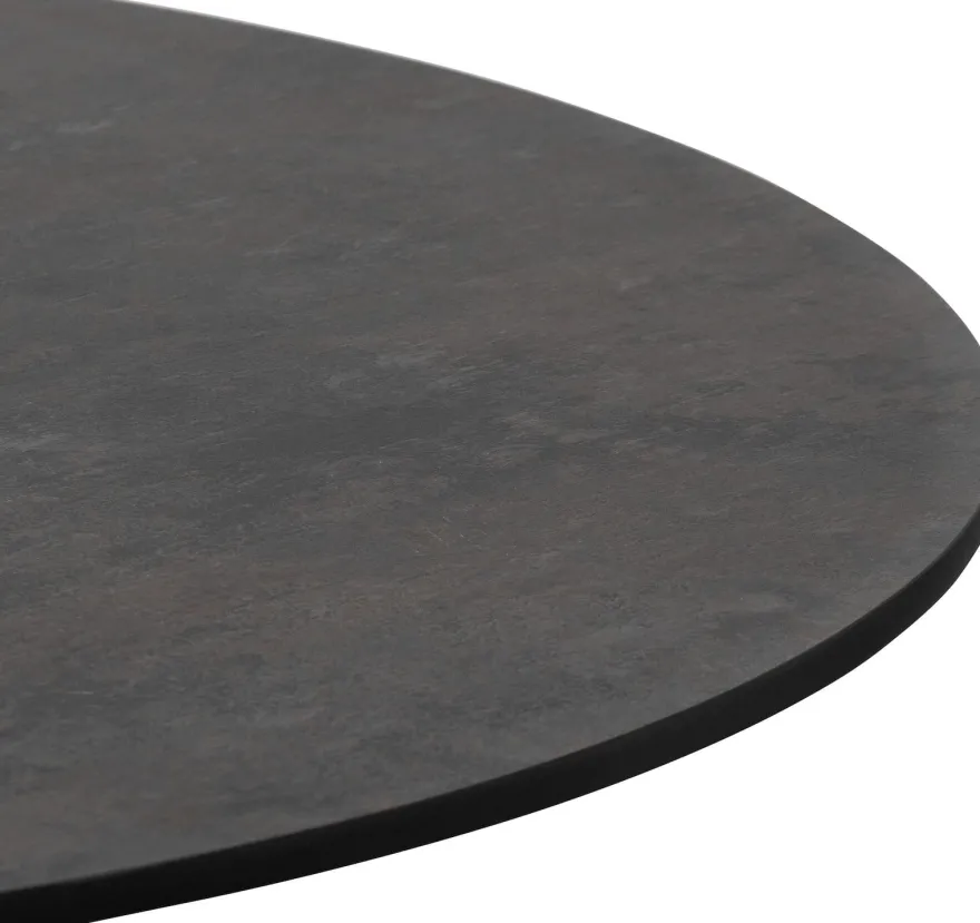 COCOmaison, Brest bistrotafel stone anthracite D80cm - zwart