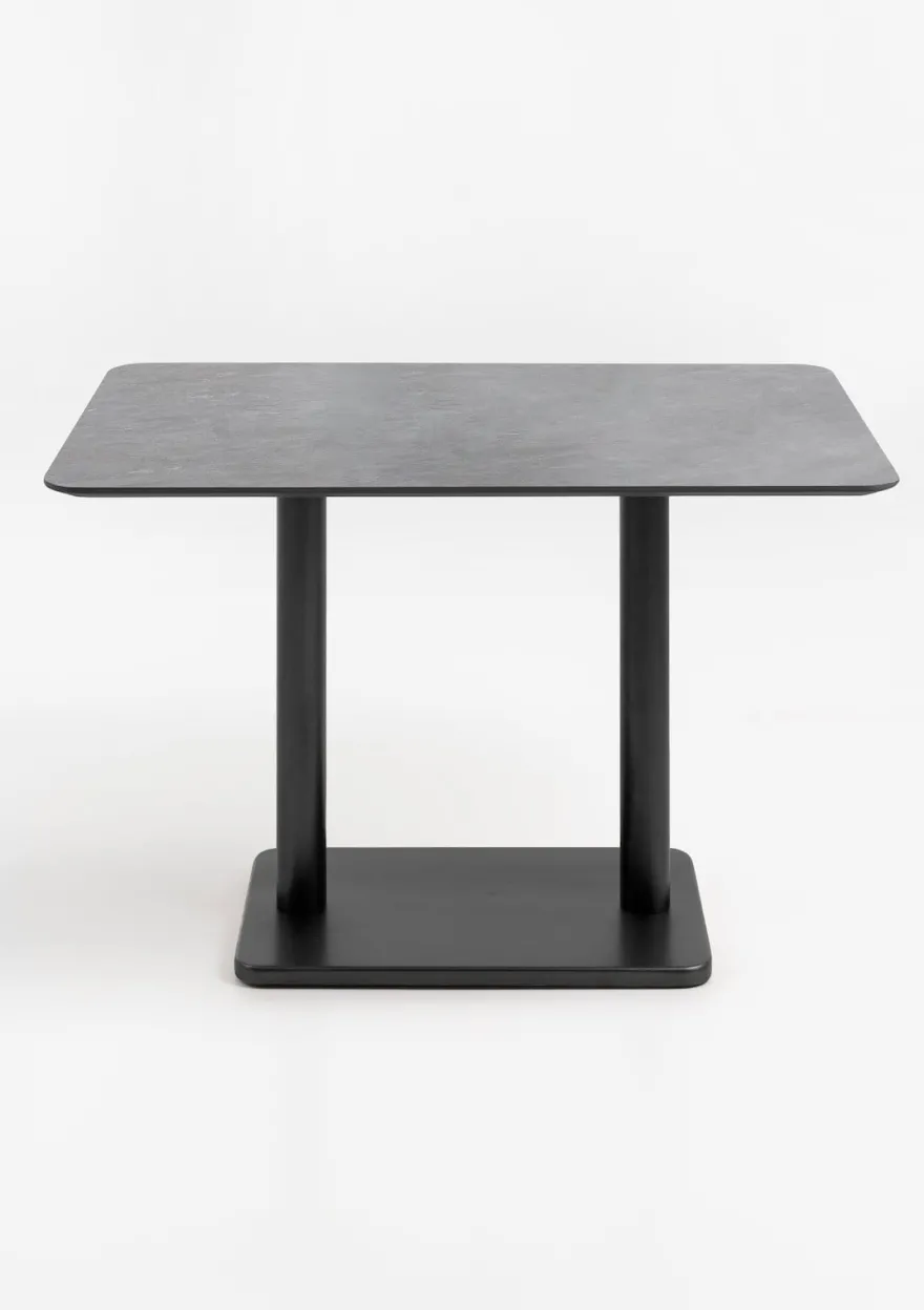 COCOmaison, Brest bistrotafel stone anthracite 120x75cm - Goud