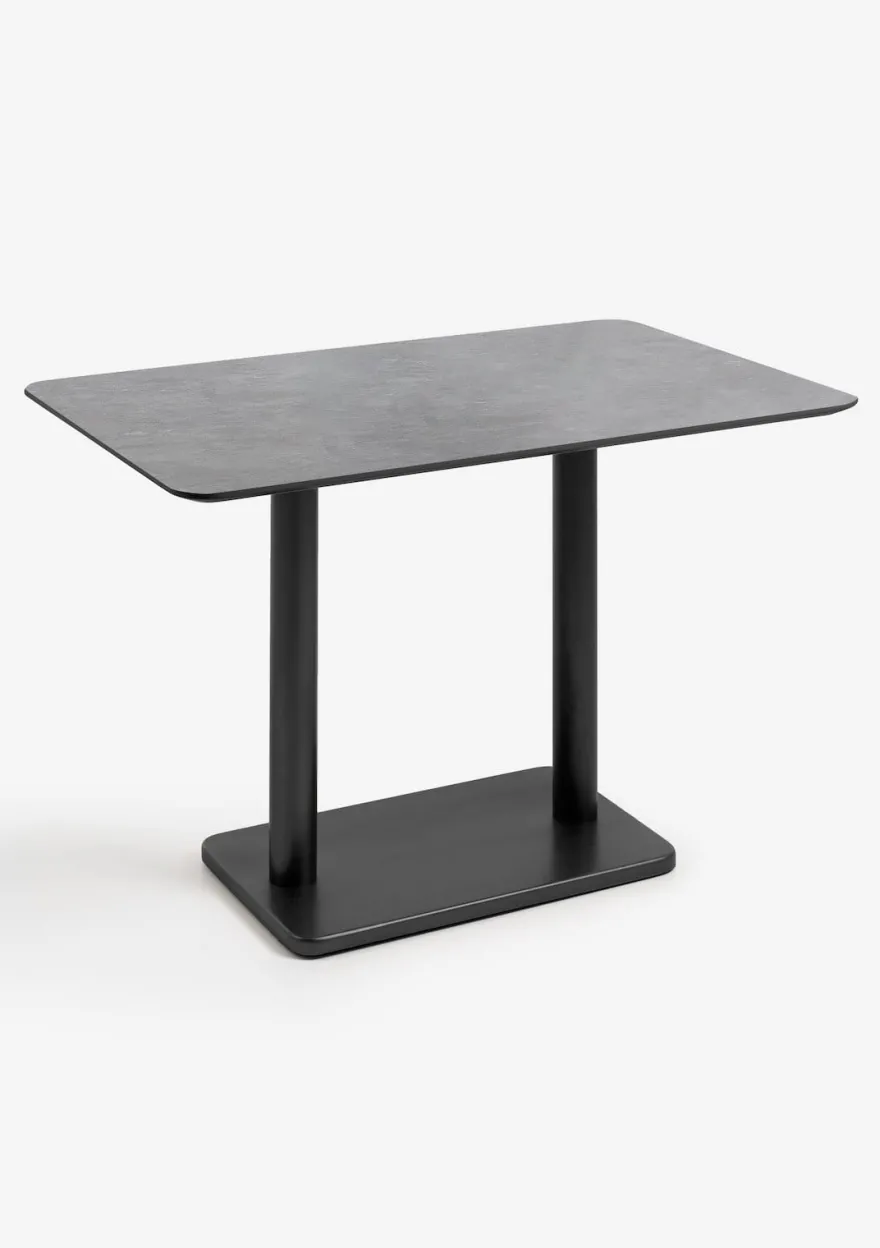 COCOmaison, Brest bistrotafel stone anthracite 120x75cm - Goud