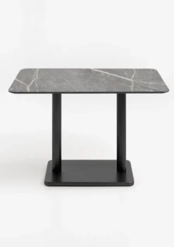 COCOmaison, Brest bistrotafel marble light grey 120x75cm - Goud