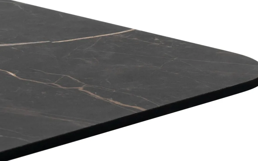 COCOmaison, Brest bistrotafel marble onyx 75x75cm - zwart