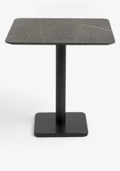COCOmaison, Brest bistrotafel marble onyx 75x75cm - zwart