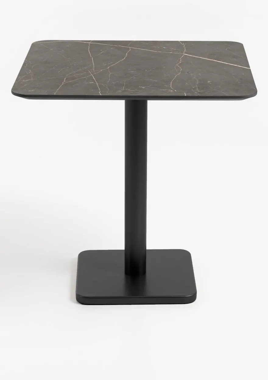COCOmaison, Brest bistrotafel marble onyx 75x75cm - zwart