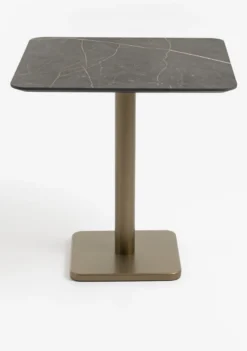 COCOmaison, Brest bistrotafel marble onyx 75x75cm - zwart
