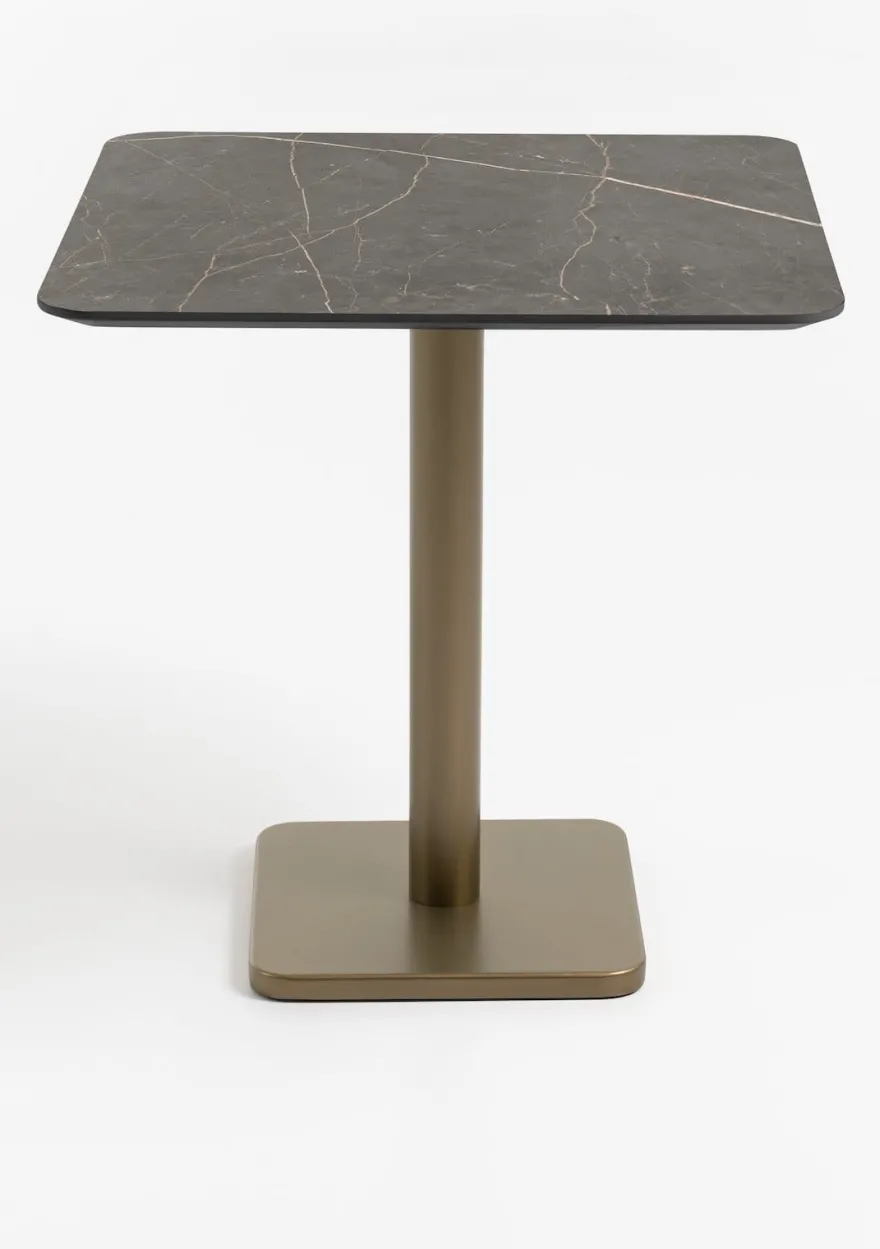 COCOmaison, Brest bistrotafel marble onyx 75x75cm - zwart