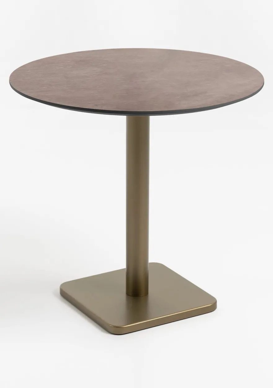 COCOmaison, Brest bistrotafel stone rust D80cm - zwart